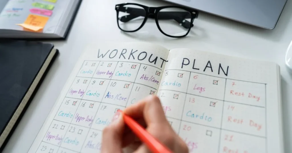 stay consistent with workouts
